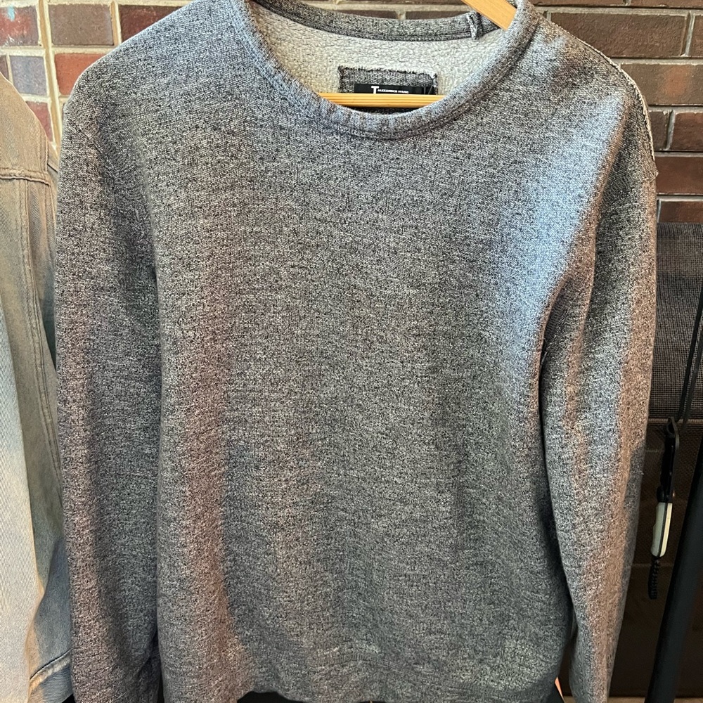 T by Alexander Wang heather grey sweatshirt